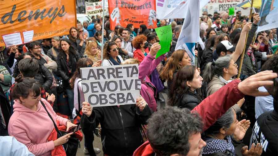 Contra el ajuste en Educación, docentes porteños paran y marchan a Plaza de Mayo