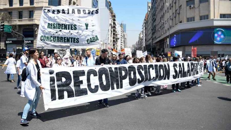 Los residentes anuncian un paro en todos los hospitales de la Ciudad de Buenos Aires