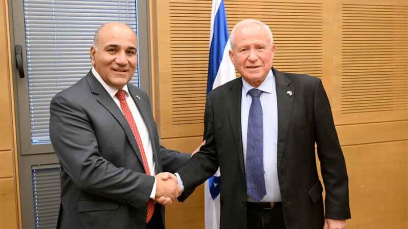 Manzur se reunió en Jerusalén con miembros del Parlamento de Israel
