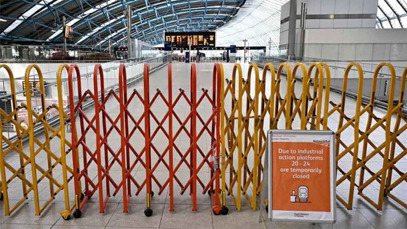 Ola de huelgas en el Reino Unido por la inflación: ferroviarios anuncian paros para Navidad