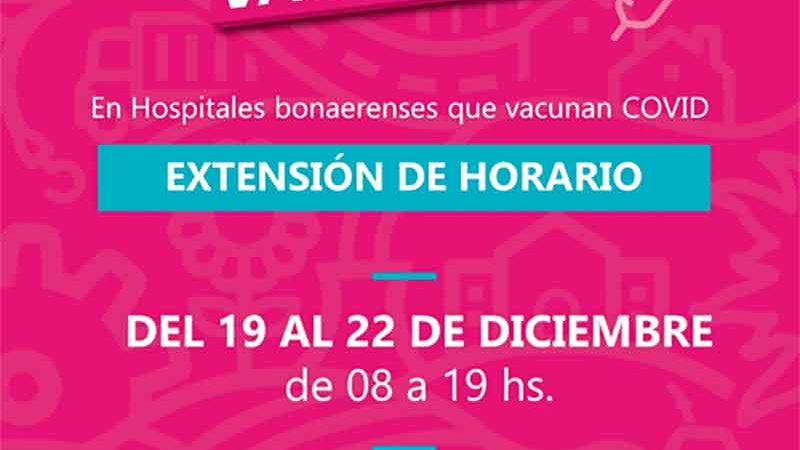 Instalan postas itinerantes y extienden el horario de vacunación en la provincia de Buenos Aires