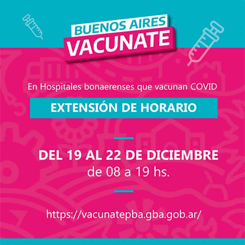 Instalan postas itinerantes y extienden el horario de vacunación en la provincia de Buenos Aires