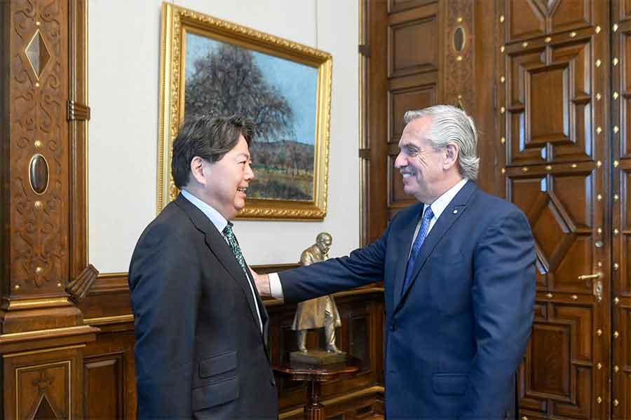 El Presidente se reunió con el ministro de Relaciones Exteriores de Japón, Yoshimasa Hayashi