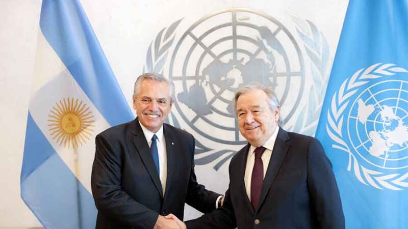 El Presidente pidió al secretario general de la ONU reanudar las negociaciones por Malvinas