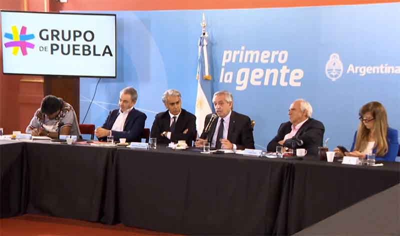 Alberto Fernández se reunió con el Grupo de Puebla y confirmó continuidad argentina en la Unasur