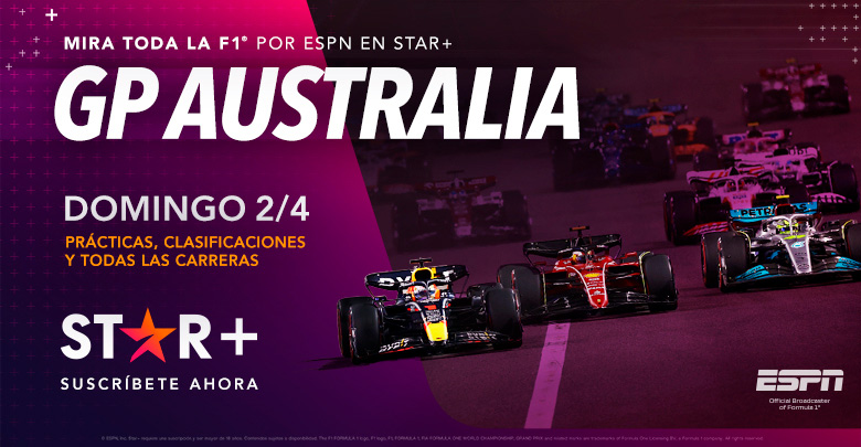 Gran Premio de Australia de Fórmula 1 en STAR+