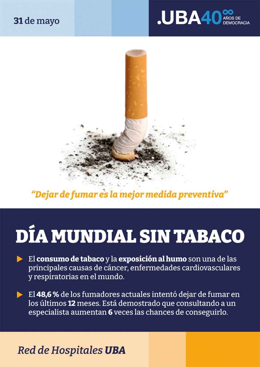 31 de Mayo: Día Mundial sin Tabaco