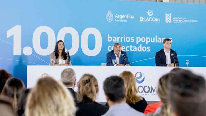 Enacom celebró el alcance del programa “1.000 barrios populares conectados” en Malvinas Argentinas