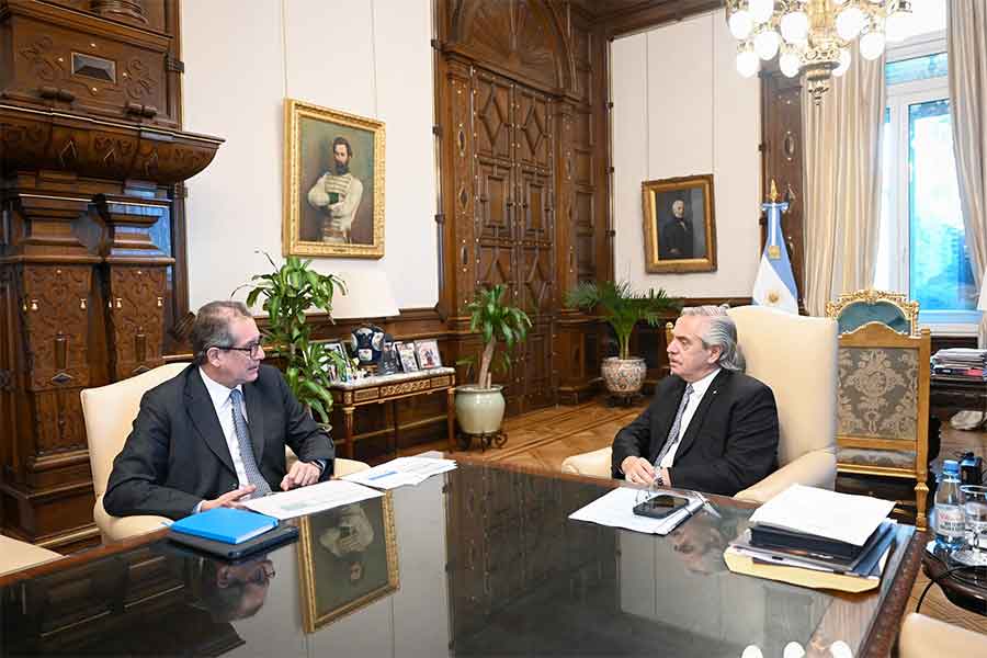 El presidente Alberto Fernández recibió al titular del Banco Central