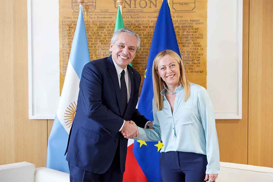 El Presidente mantuvo una reunión bilateral con Giorgia Meloni, primera ministra de Italia
