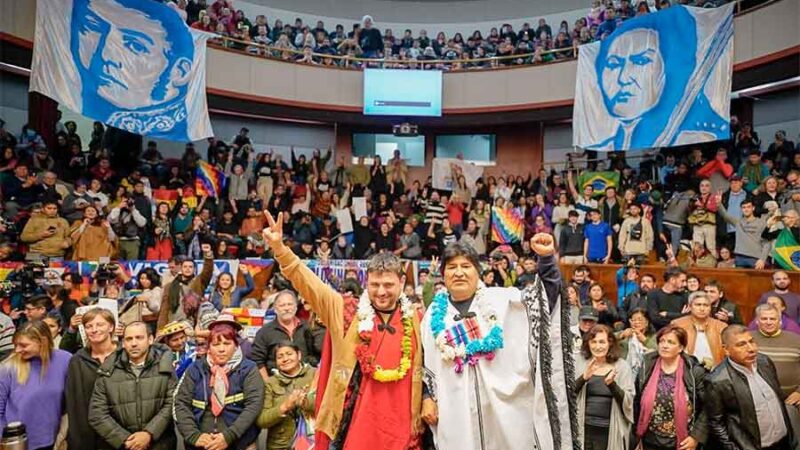 Juan Grabois y Evo Morales apuntaron contra el “imperialismo” y pidieron “nacionalizar recursos”