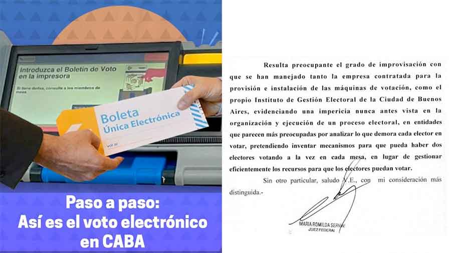 CABA, voto electrónico: Servini presentó denuncias y hubo 22 presentaciones en la Fiscalía electoral