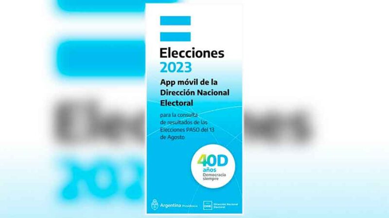 La DINE presentó una aplicación para celulares para seguir los resultados de las elecciones PASO
