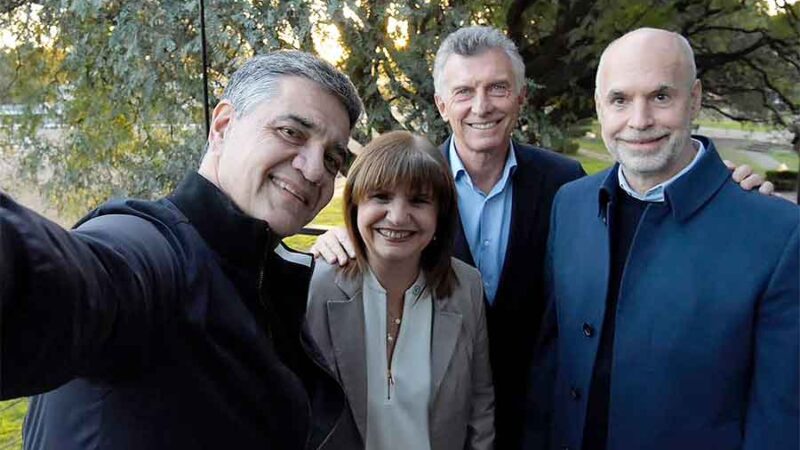 Larreta, Bullrich y Mauricio Macri se reunieron para apoyar, “con una selfie”, la precandidatura de Jorge Macri en CABA
