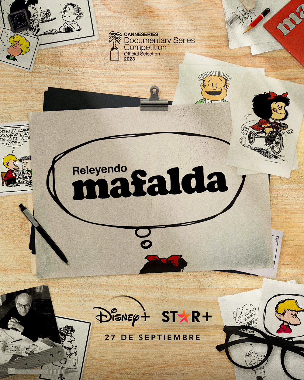 La nueva serie documental “Releyendo: Mafalda” estrenará en Disney+ y Star+ el 27 de Septiembre