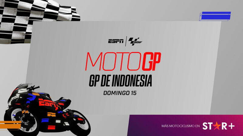 ESPN trae desde Indonesia otra gran competencia de MotoGP por STAR+