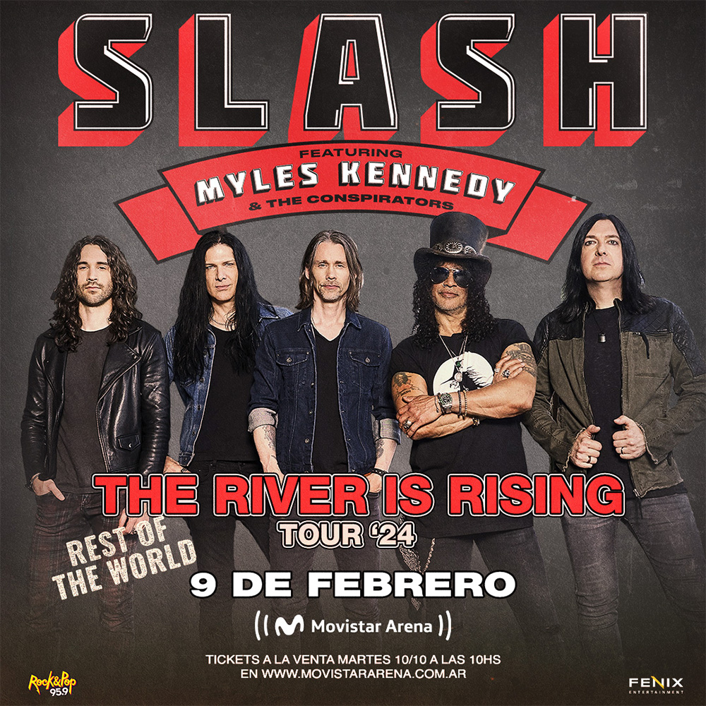 Slash FT. Myles Kennedy & The Conspirators llega a la Argentina. 9 de febrero. Movistar Arena