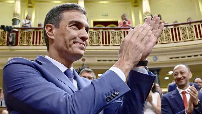 Pedro Sánchez fue reelegido como Presidente del Gobierno de España
