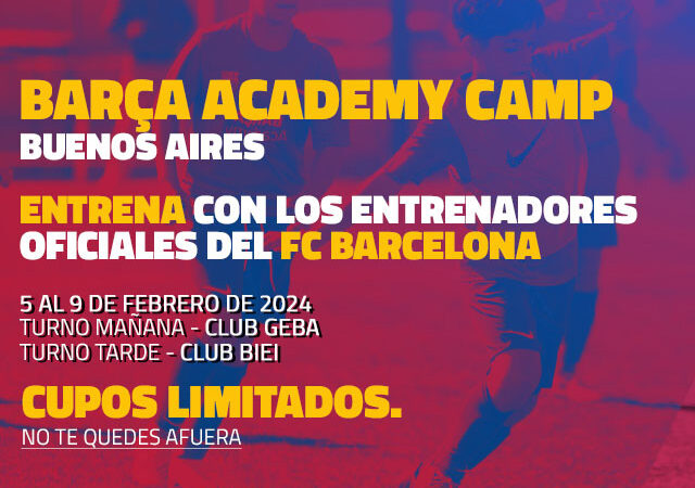 Llega a Buenos Aires la 10° edición del BARÇA Academy Camp