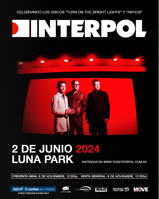 “Interpol”. 2 de Junio de 2024. Estadio Luna Park