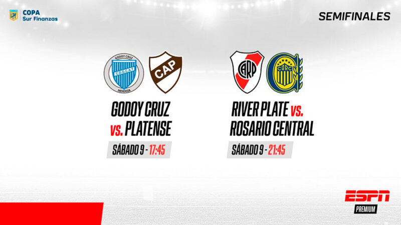 River-Rosario Central y Godoy Cruz-Platense van por la final de la Copa de liga por ESPN Premium