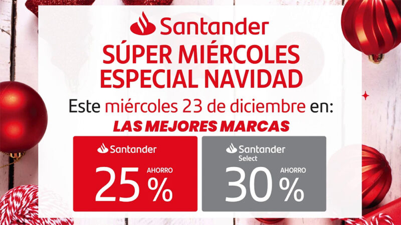 Descuentos y promociones de fin de año con Santander