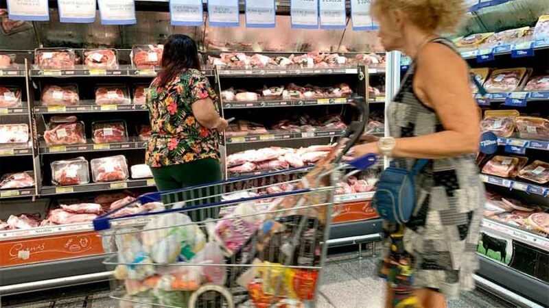 La inflación de enero en CABA fue de 21,7%, con un aumento de 25,4% en alimentos